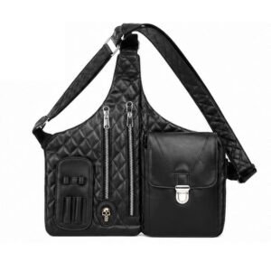 Premium Genuine Leather Motorcycle Chest Bag