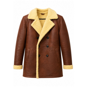 Men’s Long Shearling Leather Coat