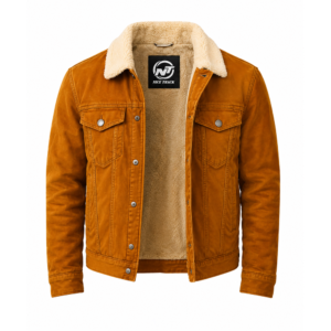 Men's Shearling Leather Trucker Jacket