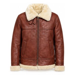Women’s Brown Shearling Leather Jacket