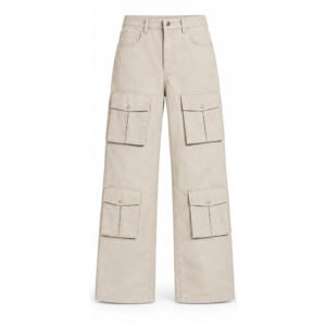 Men’s Beige Multi-Pocket Cargo Pants
